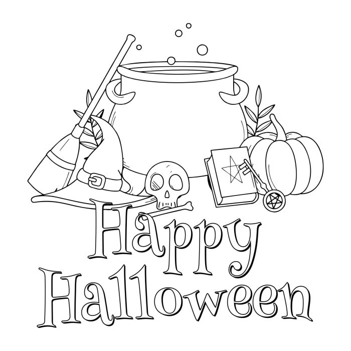 Coloring book pages halloween